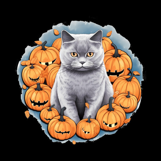 British Shorthair Cat Halloween, Cat Lover by logiamerch