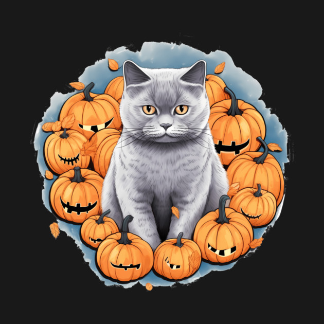 British Shorthair Cat Halloween, Cat Lover by logiamerch