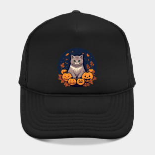British Shorthair Cat Halloween, Cat Lover Hat