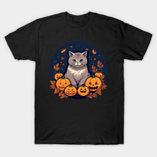 British Shorthair Cat Halloween, Cat Lover T-Shirt