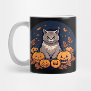 British Shorthair Cat Halloween, Cat Lover Mug