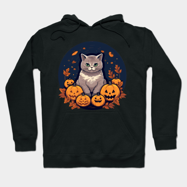 British Shorthair Cat Halloween, Cat Lover Hoodie by logiamerch