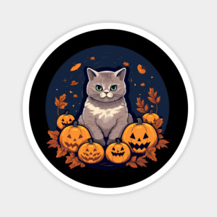 British Shorthair Cat Halloween, Cat Lover Magnet