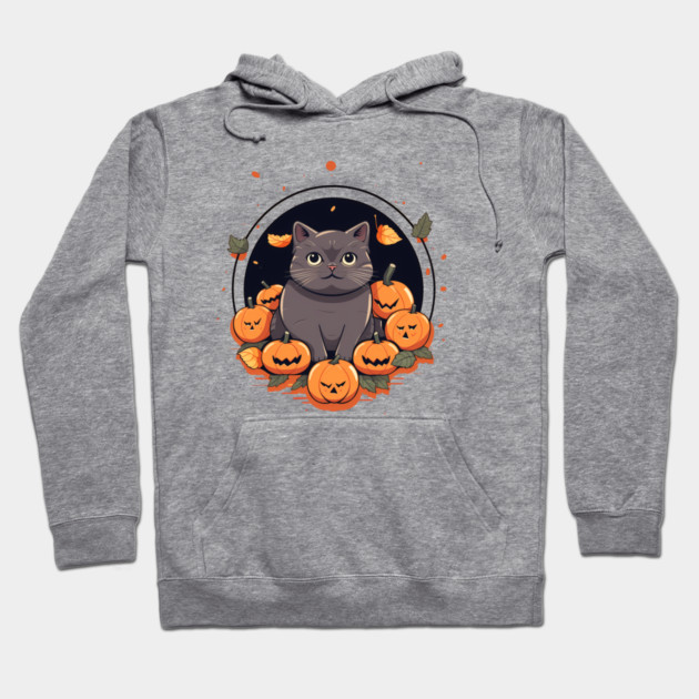 British Shorthair Cat Halloween, Cat Lover Hoodie by logiamerch