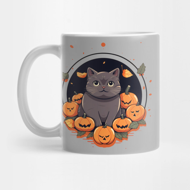 British Shorthair Cat Halloween, Cat Lover by logiamerch