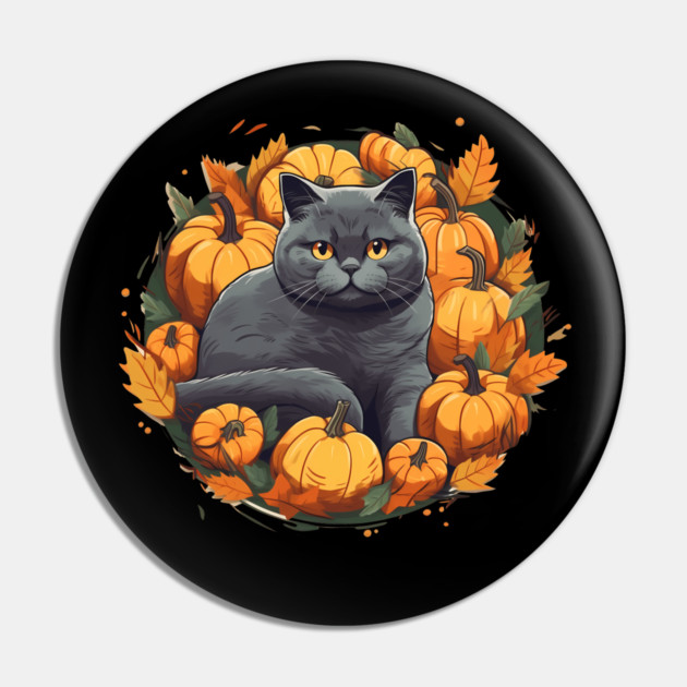 British Shorthair Cat Halloween, Cat Lover Pin by logiamerch