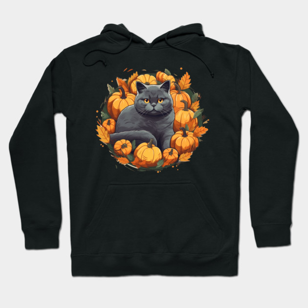 British Shorthair Cat Halloween, Cat Lover Hoodie by logiamerch