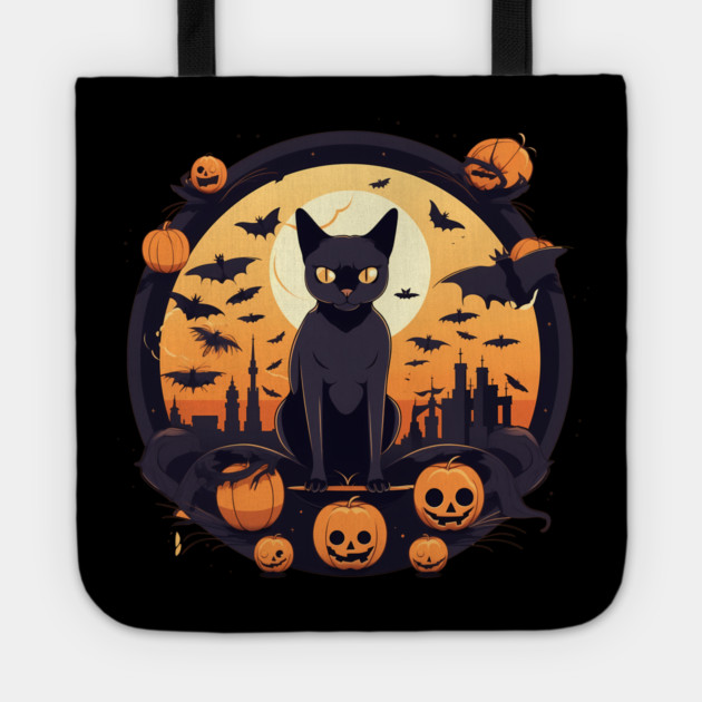 Burmese Cat Halloween, Cat Lover Tote by logiamerch
