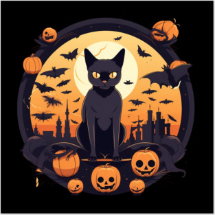 Burmese Cat Halloween, Cat Lover Posters and Art
