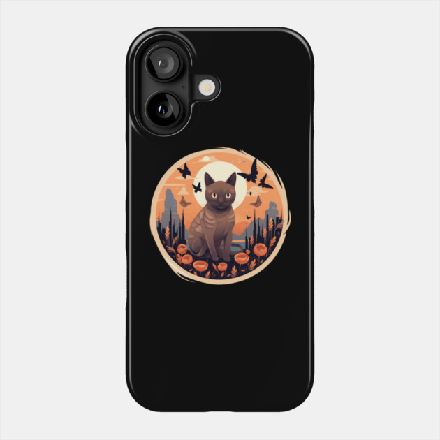 Burmese Cat Halloween, Cat Lover Phone Case by logiamerch
