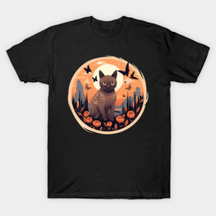 Burmese Cat Halloween, Cat Lover T-Shirt