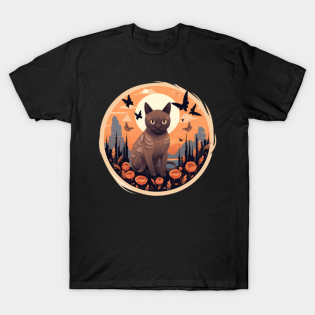 Burmese Cat Halloween, Cat Lover T-Shirt by logiamerch