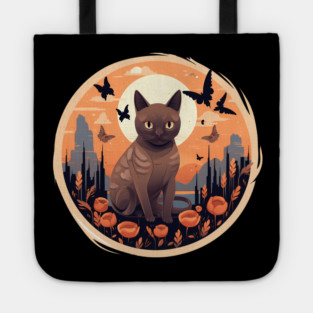 Burmese Cat Halloween, Cat Lover Tote