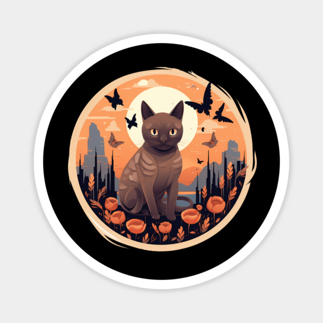 Burmese Cat Halloween, Cat Lover Magnet by logiamerch