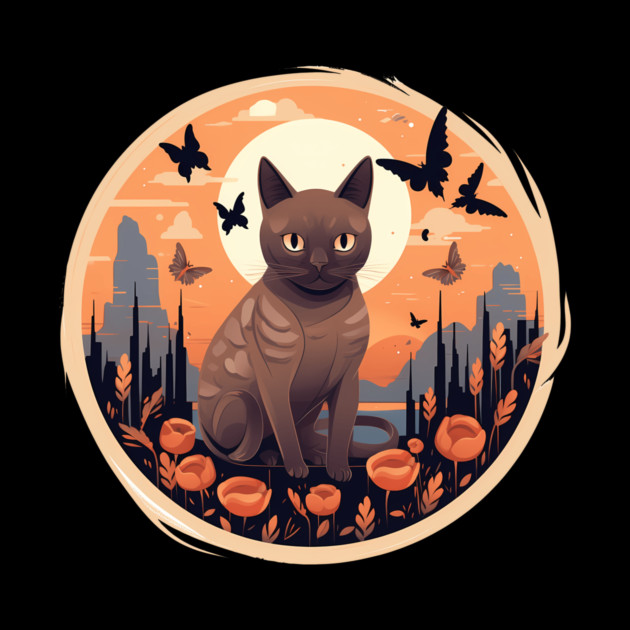 Burmese Cat Halloween, Cat Lover by logiamerch