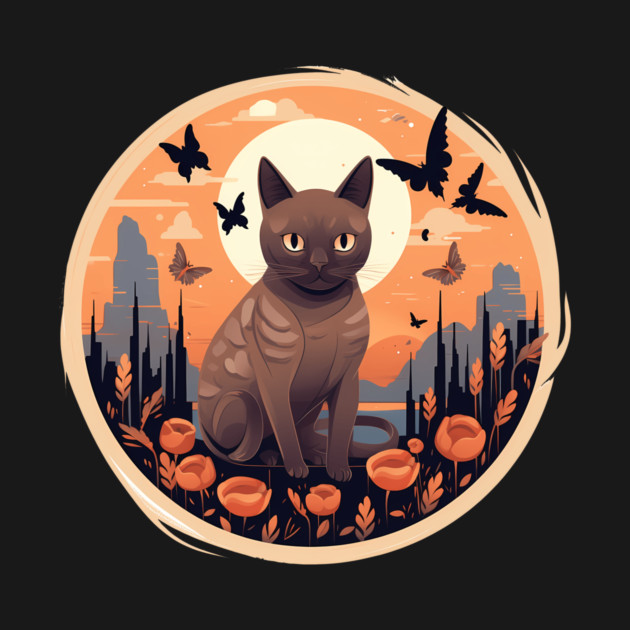 Burmese Cat Halloween, Cat Lover by logiamerch
