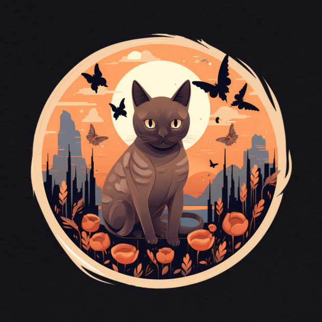 Burmese Cat Halloween, Cat Lover by logiamerch