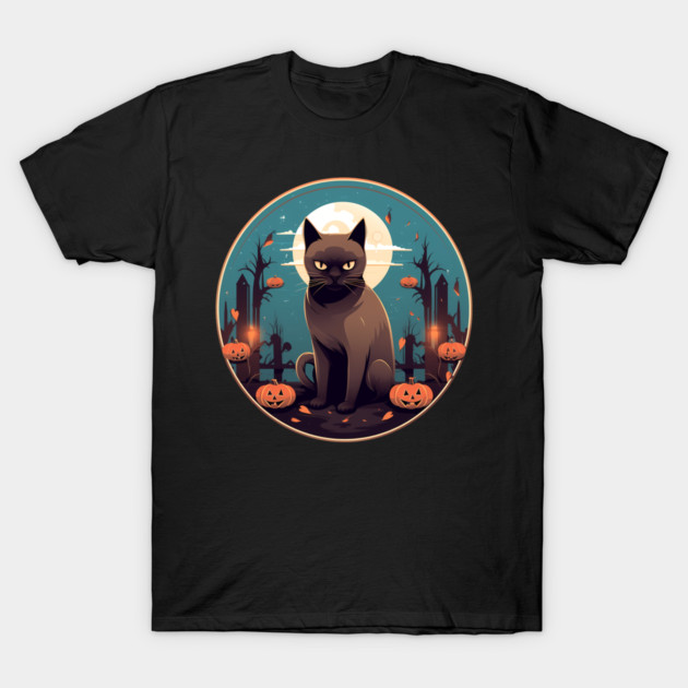Burmese Cat Halloween, Cat Lover T-Shirt by logiamerch