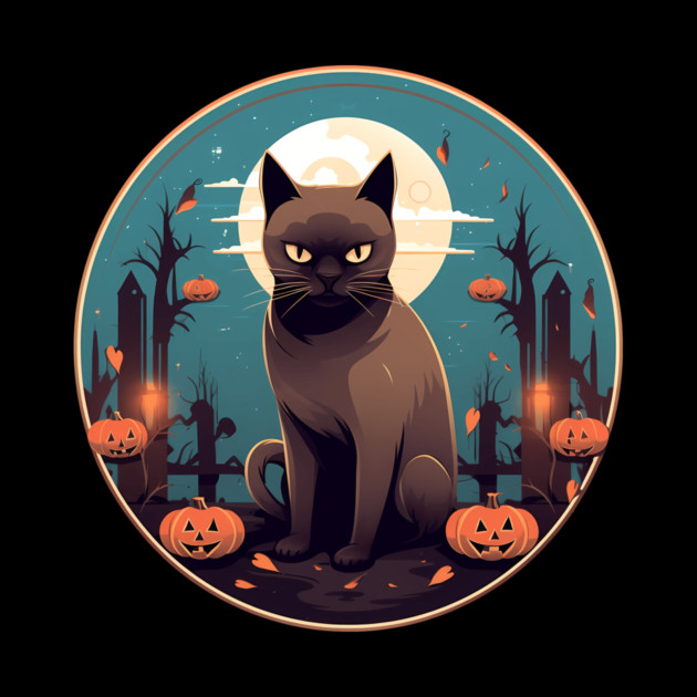 Burmese Cat Halloween, Cat Lover by logiamerch