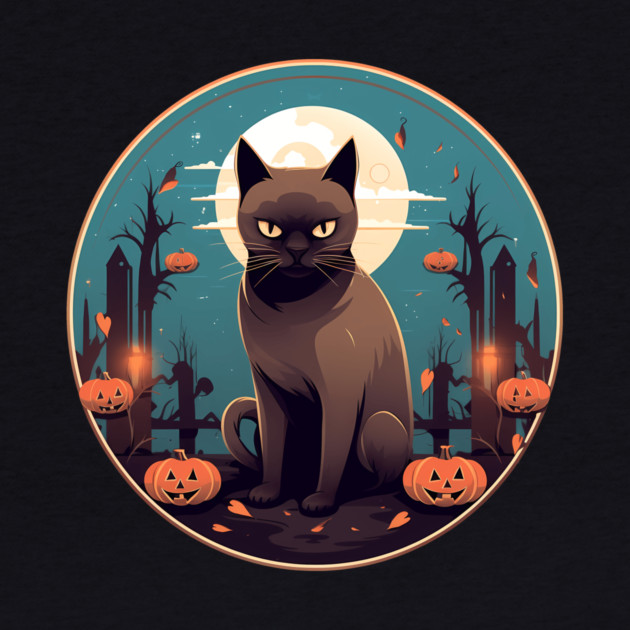 Burmese Cat Halloween, Cat Lover by logiamerch