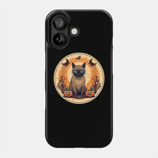 Burmese Cat Halloween, Cat Lover Phone Case