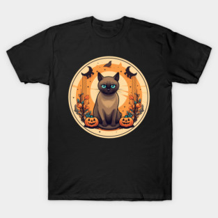 Burmese Cat Halloween, Cat Lover T-Shirt