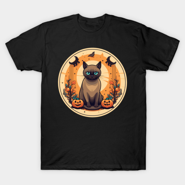 Burmese Cat Halloween, Cat Lover T-Shirt by logiamerch