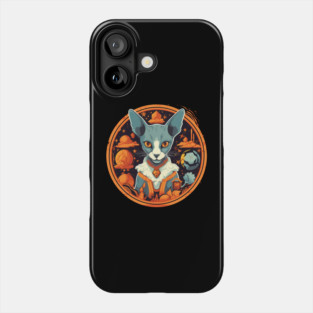 Cornish Rex Cat Halloween, Cat Lover Phone Case