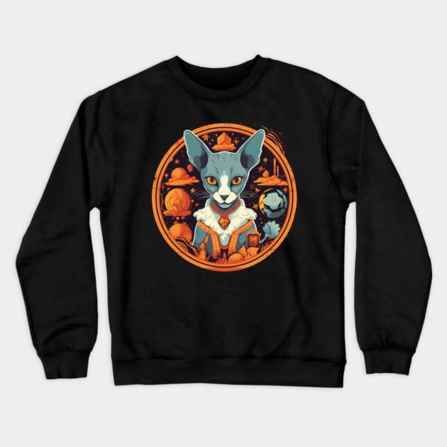 Cornish Rex Cat Halloween, Cat Lover Crewneck Sweatshirt by logiamerch
