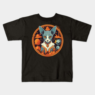 Cornish Rex Cat Halloween, Cat Lover Kids T-Shirt