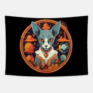 Cornish Rex Cat Halloween, Cat Lover Tapestry