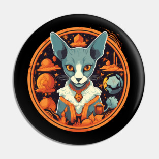 Cornish Rex Cat Halloween, Cat Lover Pin