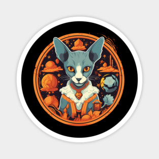 Cornish Rex Cat Halloween, Cat Lover Magnet