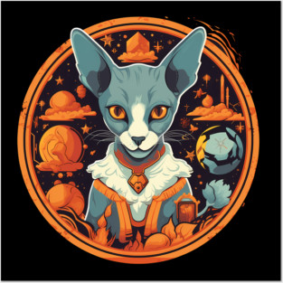 Cornish Rex Cat Halloween, Cat Lover Posters and Art