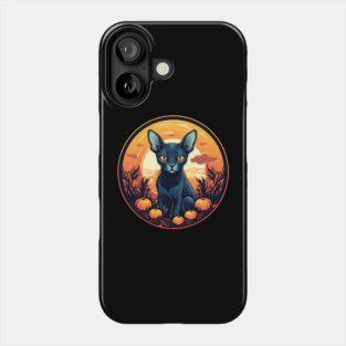 Cornish Rex Cat Halloween, Cat Lover Phone Case