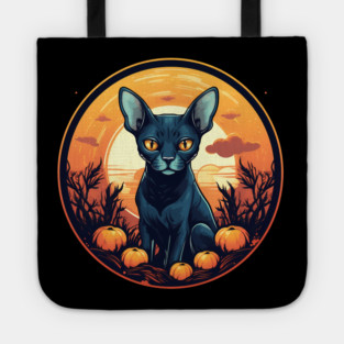 Cornish Rex Cat Halloween, Cat Lover Tote