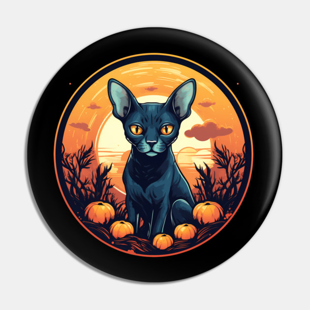 Cornish Rex Cat Halloween, Cat Lover Pin by logiamerch