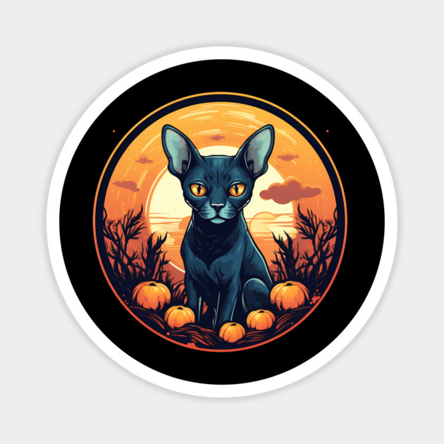 Cornish Rex Cat Halloween, Cat Lover Magnet by logiamerch