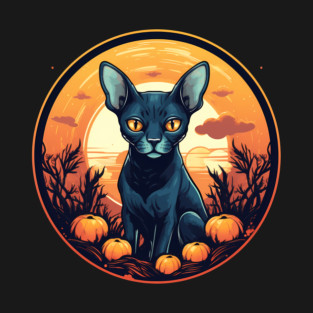 Cornish Rex Cat Halloween, Cat Lover T-Shirt