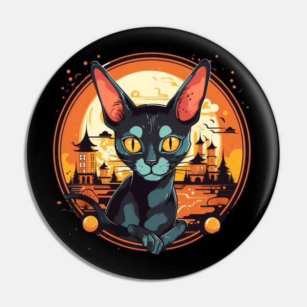 Cornish Rex Cat Halloween, Cat Lover Pin by logiamerch