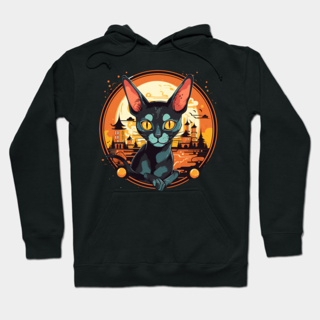 Cornish Rex Cat Halloween, Cat Lover Hoodie by logiamerch