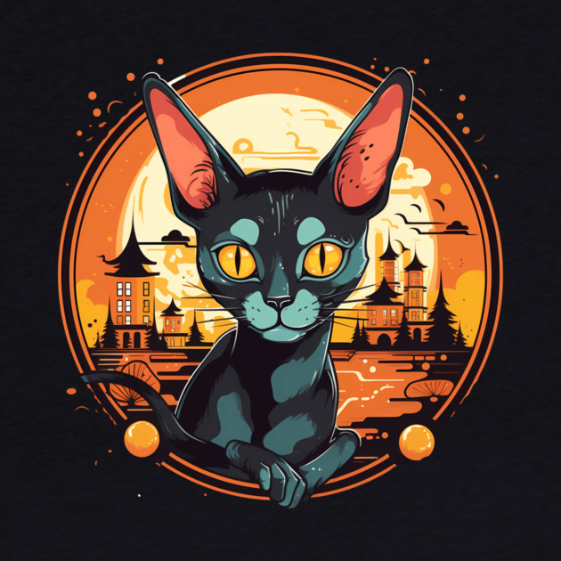 Cornish Rex Cat Halloween, Cat Lover by logiamerch