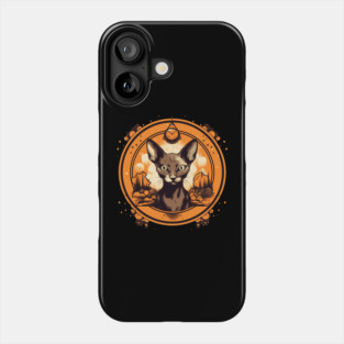 Cornish Rex Cat Halloween, Cat Lover Phone Case
