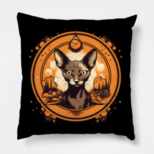 Cornish Rex Cat Halloween, Cat Lover Pillow