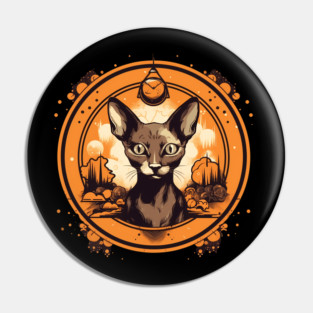 Cornish Rex Cat Halloween, Cat Lover Pin