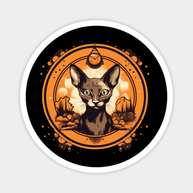 Cornish Rex Cat Halloween, Cat Lover Magnet by logiamerch