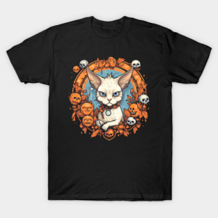 Devon Rex Cat Cat Halloween, Cat Lover T-Shirt