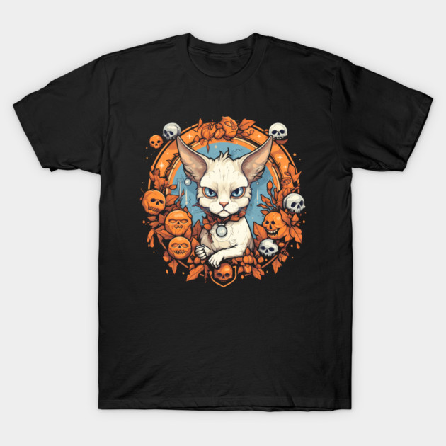Devon Rex Cat Cat Halloween, Cat Lover T-Shirt by logiamerch
