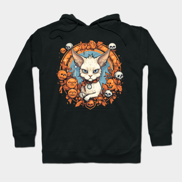Devon Rex Cat Cat Halloween, Cat Lover Hoodie by logiamerch