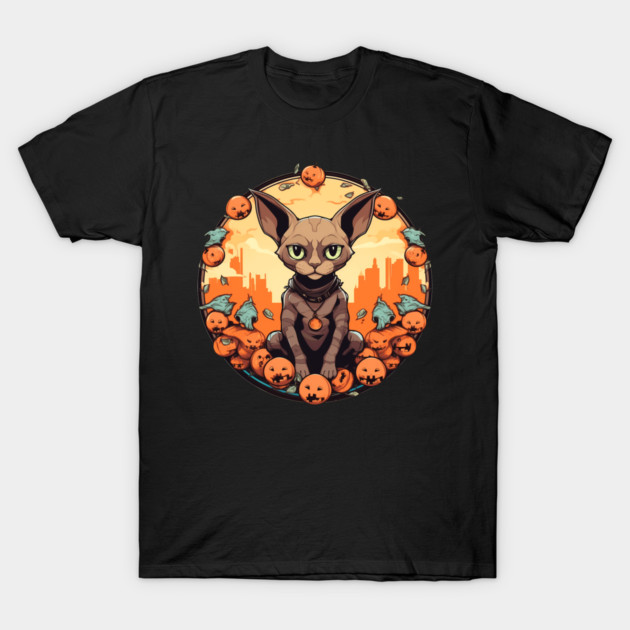 Devon Rex Cat Cat Halloween, Cat Lover T-Shirt by logiamerch